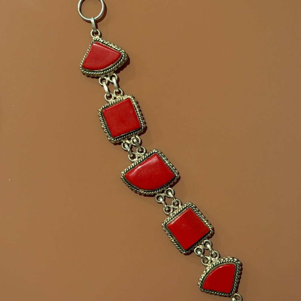 Vintage Coral Western Bracelet